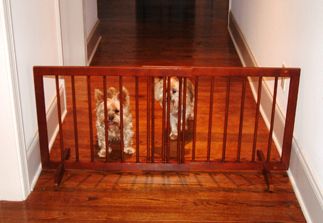 Cardinal 20 Inch Walnut Step Over Pet Gate SG 1 WA 635035000338  