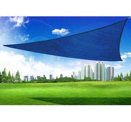 New Triangle 10 Sun Shade Sail Canopy Blue Color  