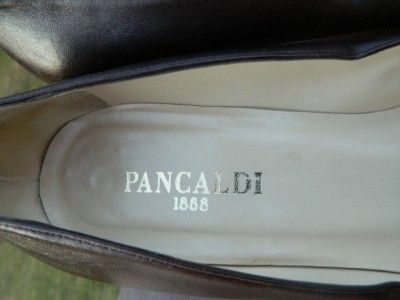 Pancaldi Classic Brown Leather Pumps, Euro size 37  