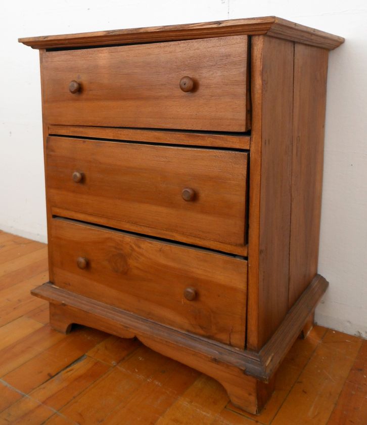Drawer Country Pine Chest Nightstand  