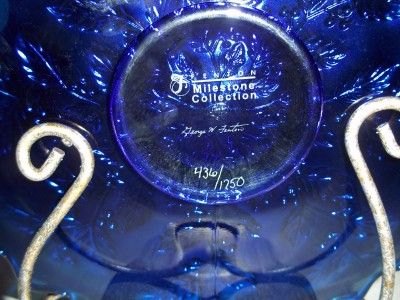   BLUE CARNIVAL HOLLY PLATE LTD ED # 436/1750  Exclusive  