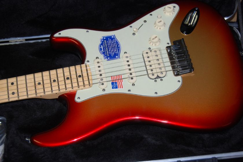   Deluxe Stratocaster Sunset Metallic HSS Pick Ups 100% Mint  