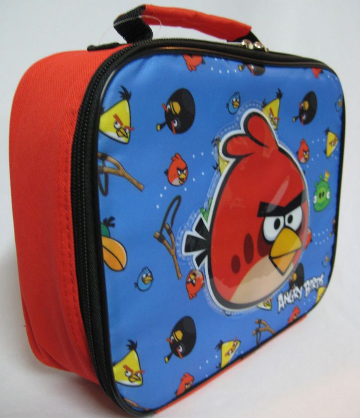 Red ANGRY BIRDS Insulated Lunch Bags Box Pails Boys Girls Case Gifts 