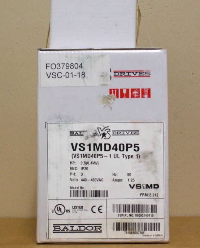 Baldor VS1MD40P5 Micro Drives AC W/ VS1MD NEW(4070)  