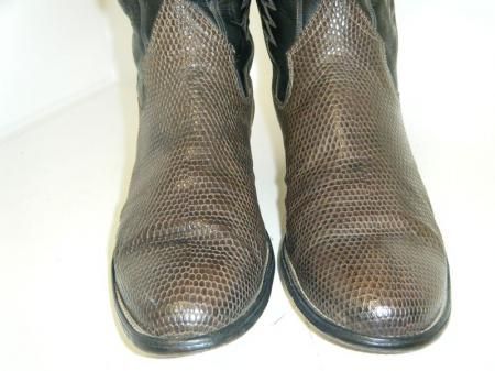 THE SANDERS Reptile Western Boots Size 10 E Mens Used  