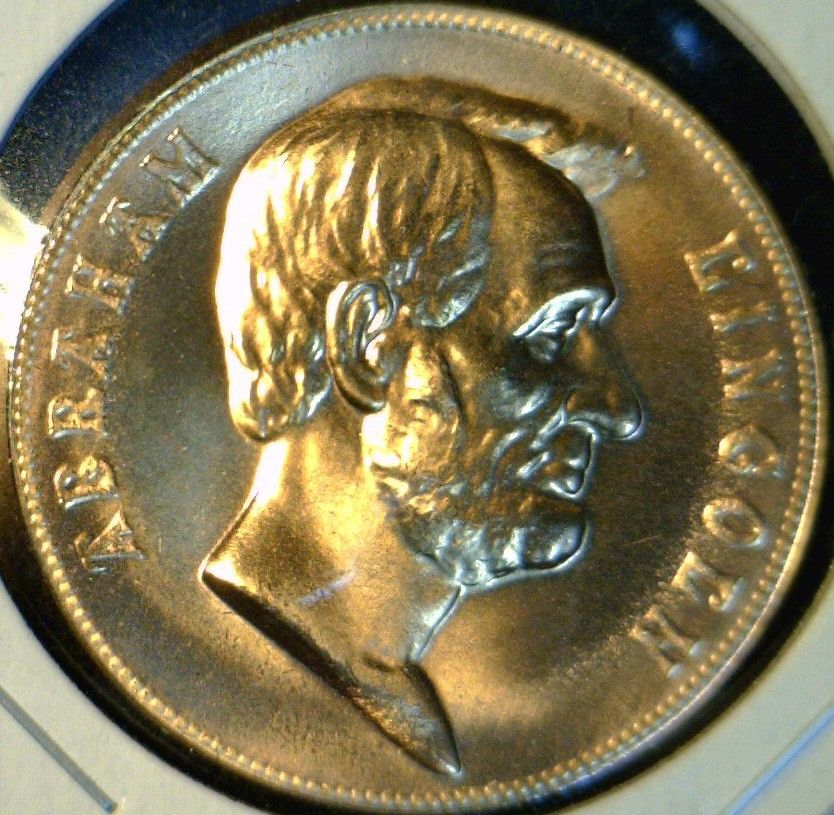 Abraham Lincoln US MINT INAUGURATED Commemorative Bronze Medal   Token 