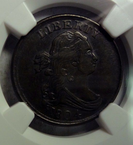 1804 HALF CENT NGC AU50 BEAUTIFUL  