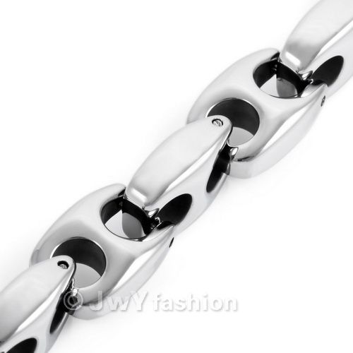 11MM BIG HEAVY BIKER MENS Silver Tungsten carbide Necklace Links Chain 