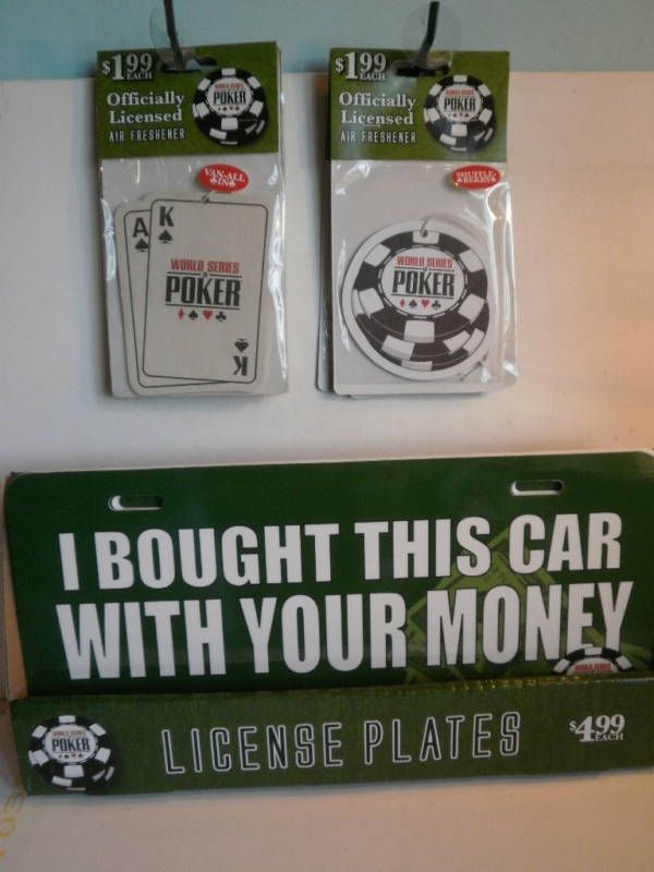 WORLD SERIES of POKER License Plates & Air Fresheners  