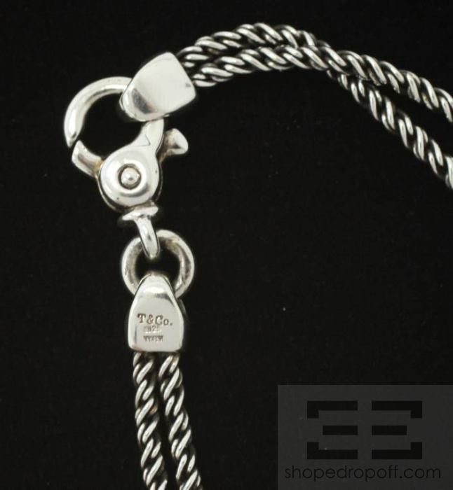 Tiffany & Co. Sterling Silver Double Rope Love Knot Bracelet  