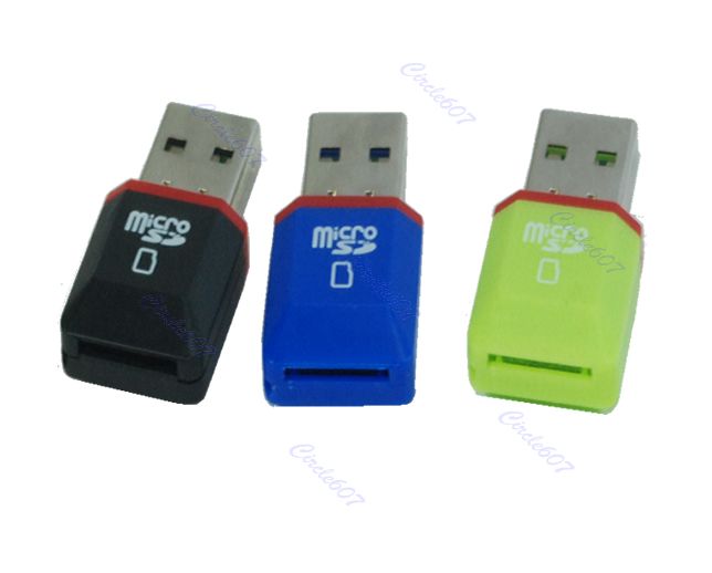 New Diamond USB 2.0 Hi Speed Micro SD SDHC TF Card Reader  