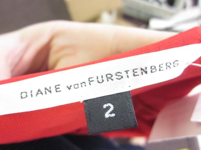 DIANE VON FURSTENBERG Red Spaghetti Strap Dress Sz 2  