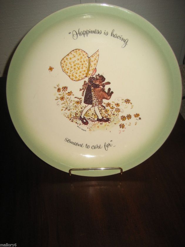   HOBBIE COMMEMORATIVE PLATE HAPPINESS IS HAVING SOMEONE TO CARE FOR