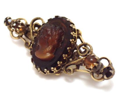 Vintage Brooch Pin Original By Robert Cameo Bar  