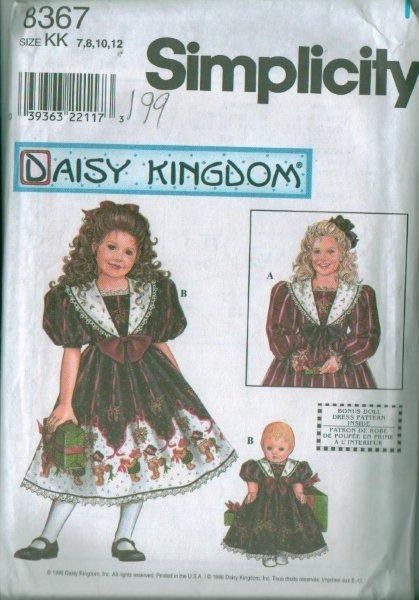 Simplicity Daisy Kingdom Girls Pattern 18 Doll Clothes  