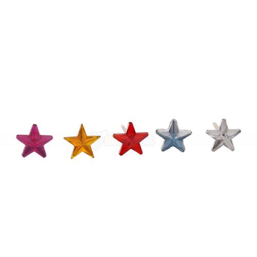 Pair Beautiful Star Shaped Stud Earrings Mixed Color  