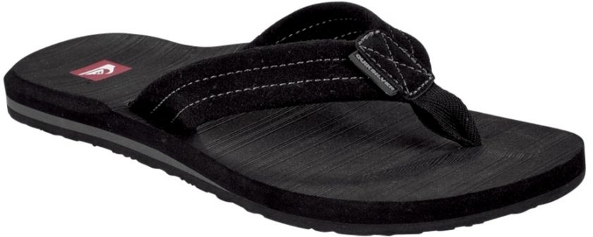 MENS QUIKSILVER CARVER 2 SANDALS/FLIP FLOPS NEW $23 BLACK  