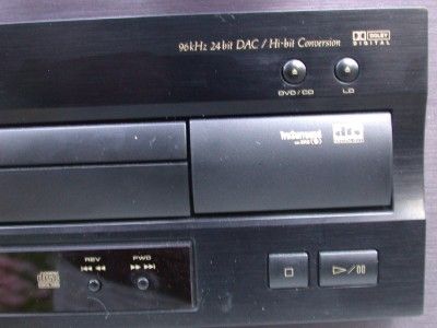 PIONEER DVL 919 DVD LD PLAYER AC 3 DTS LASERDISC REMOTE CON MIDDLE 