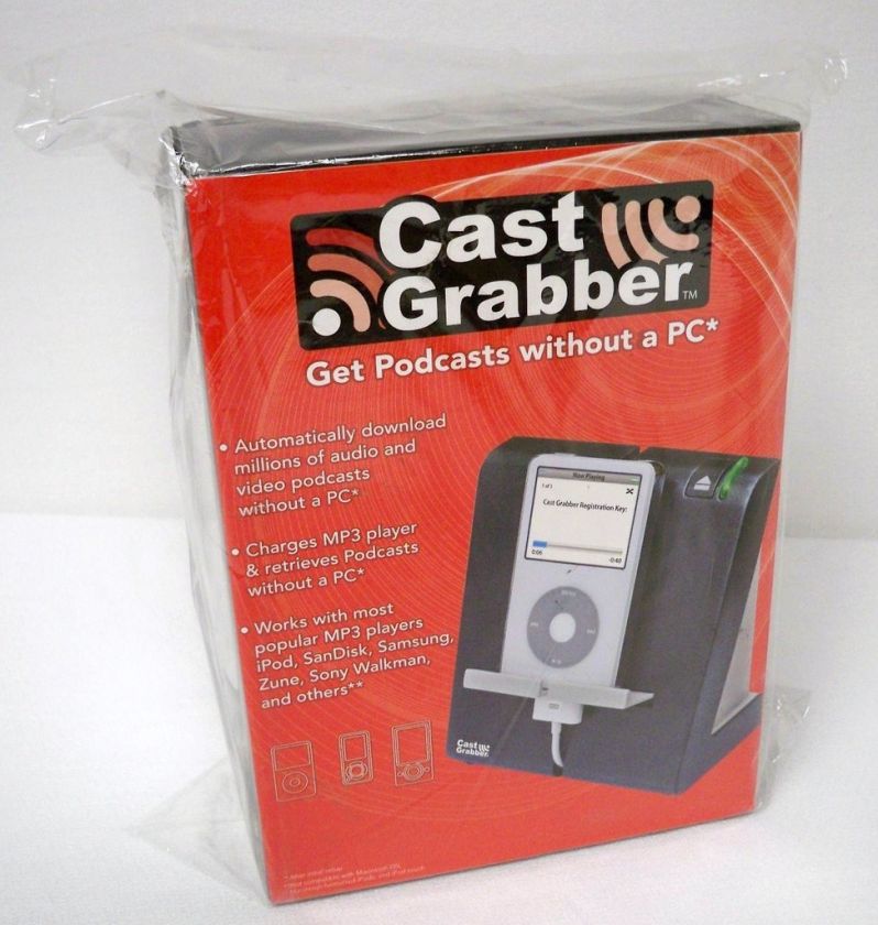 Cast Grabber  iPod Podcast  Dock Station NEW  