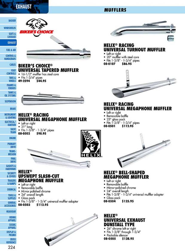   Slsh/Cut Mega Muffler Upswept Slash cut Megaphone 24 In [Muffle  