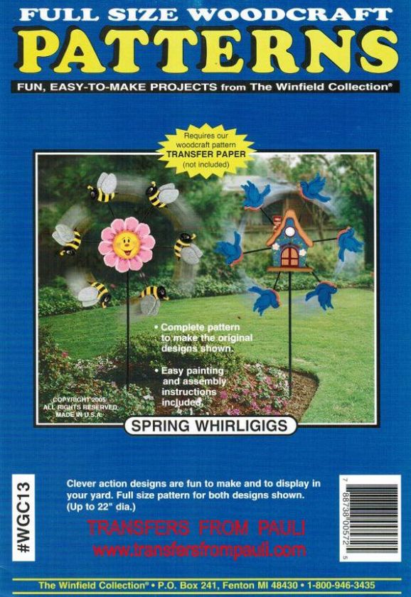 Spring Whirligigs Woodworking Yard Art Pattern  