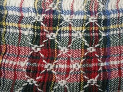   END Girls Christmas Plaid Smocked Embroidered Pleated Cotton Skirt 12