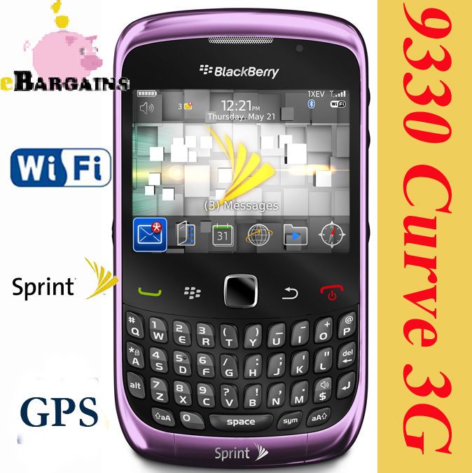   Blackberry 9330 Curve 3G Phone Sprint PCS PURPLE 843163065260  