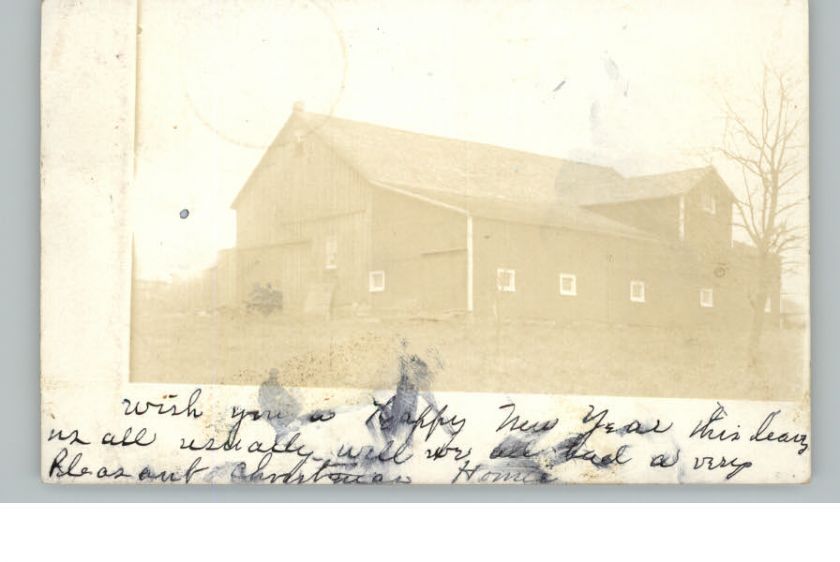 Barn/Home Walton NY Cancel c1910 Real Photo Postcard  