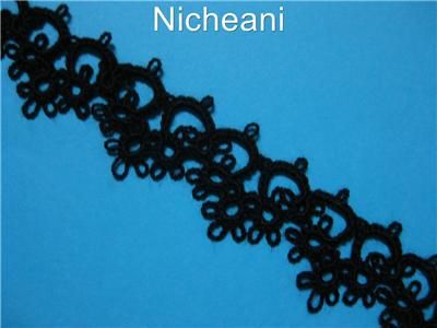 Tatting Tatted Lace Edging Quilt Doll Fabric Trim Victorian Scalloped 