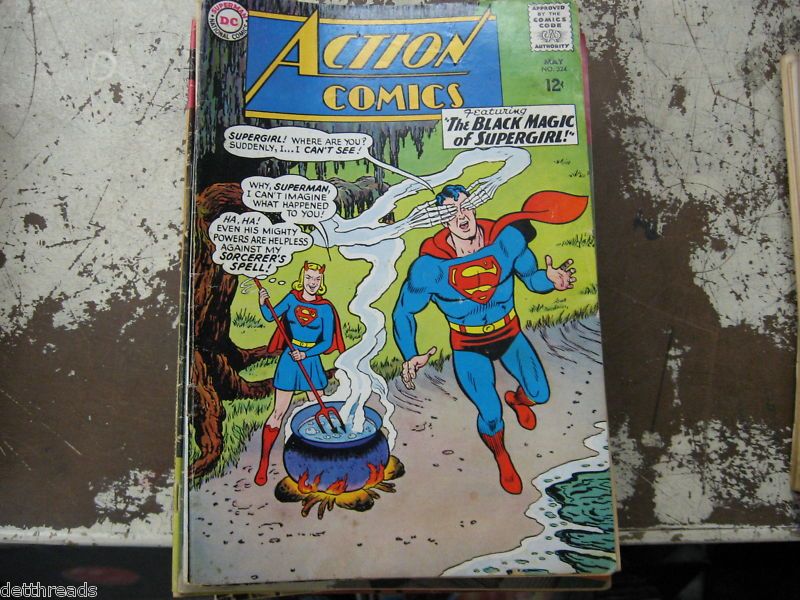 SUPERMAN BLACK MAGIC OF SUPERGIRL #324 DC Comic 5/1965  