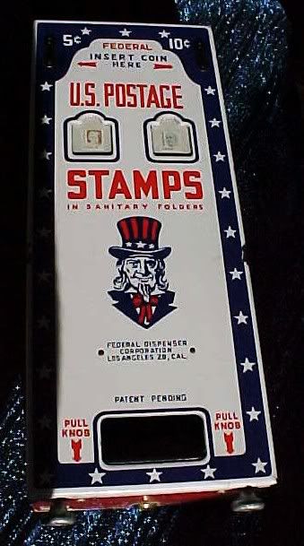   Enameled   U.S.   Postage Stamp   Dispenser   Great Display  