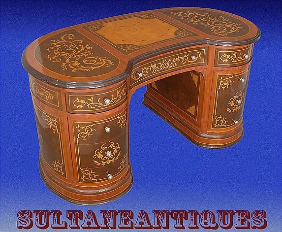 Extraordinary Kidney shaped Very Large executive DESK  