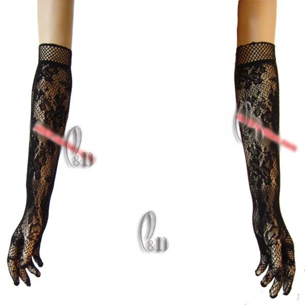 Sexy Lace Floral Long Opera Evening Gloves g003  