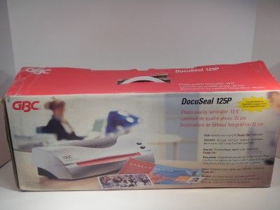 GBC DocuSeal 125 P Photo Quality Laminator Large 12.5 Letters Menus 