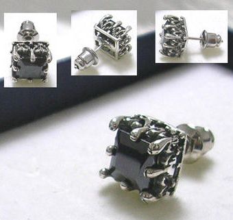 HOT Mens Pierced Earring Stylish Stud Silver Shiny Cool  