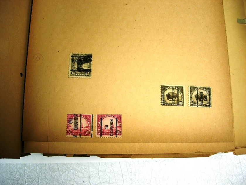 US, 100S of OLD Precancel Stamps hinged on pages(OLD album, coming 