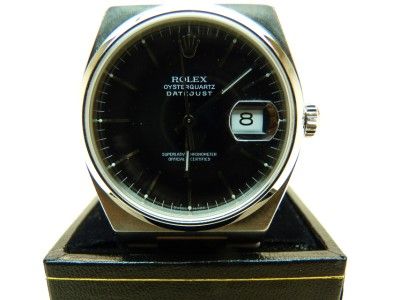   Quartz S/S Serial# A Black Stick Dial / 17000 Year 2000  