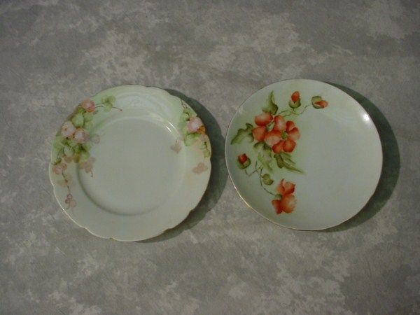 Antique TITANIC Royal Austria FLORAL PLATES 6 Roses POPPIES Fine 