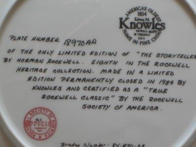 Norman Rockwell, Knowles Collectable Plates; set of 8; Christmas 