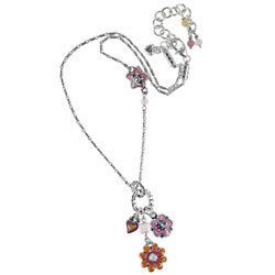 BRIGHTON ~ Cote D Azur NECKLACE Silver / Pink / Orange  