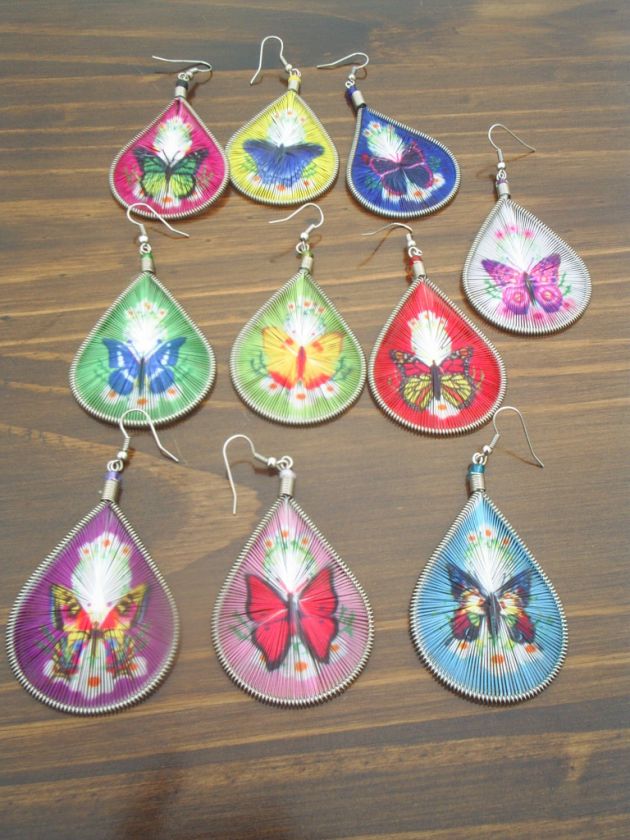   Peruvian jewelry thread EARRING BUTTERFLY WHOLESALE SMALL SIZE  