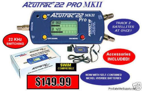 AcuTRAC 22 PRO MK2 SATELLITE SIGNAL METER w ACCESSORIES  