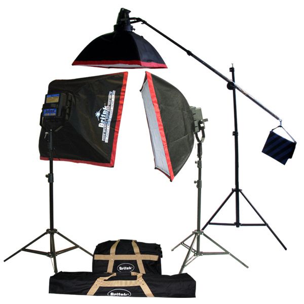 BRITEK 4000W STUDIO LIGHT LIGHTING KIT WITH BOOM  