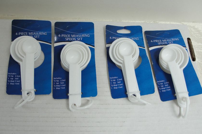 SET OF 4 PIECE MEASURING SPOON SET   YOU GET 12 SETS  