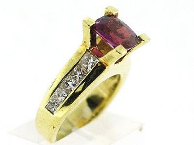 35 CT Tourmaline & Diamond Ladys Ring VS /G 18K Y.G  