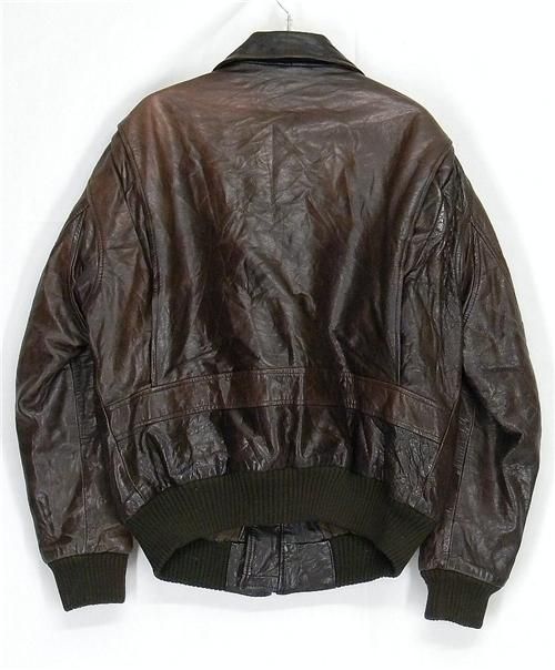 VTG LAKELAND A 2 G 1 LEATHER Flight MOTORCYCLE Jacket L  