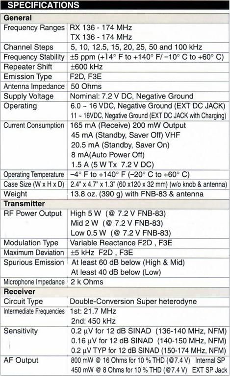 YAESU FT 270R VHF 136 174Mhz Handheld radio FT270R  