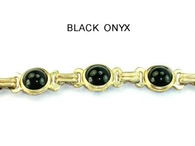 Quartz TIG EYE Onyx AVENTURINE Hematite 14K GF Anklet  