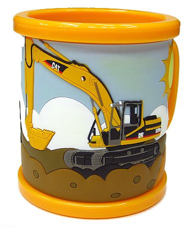 Kids Caterpillar Plastic CAT Logo Cup NEW Mug 11oz 325BL Bucket Loader 