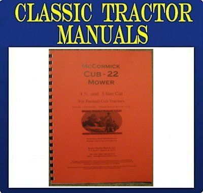 FARMALL CUB 22 Sickle Mower Operators manual  